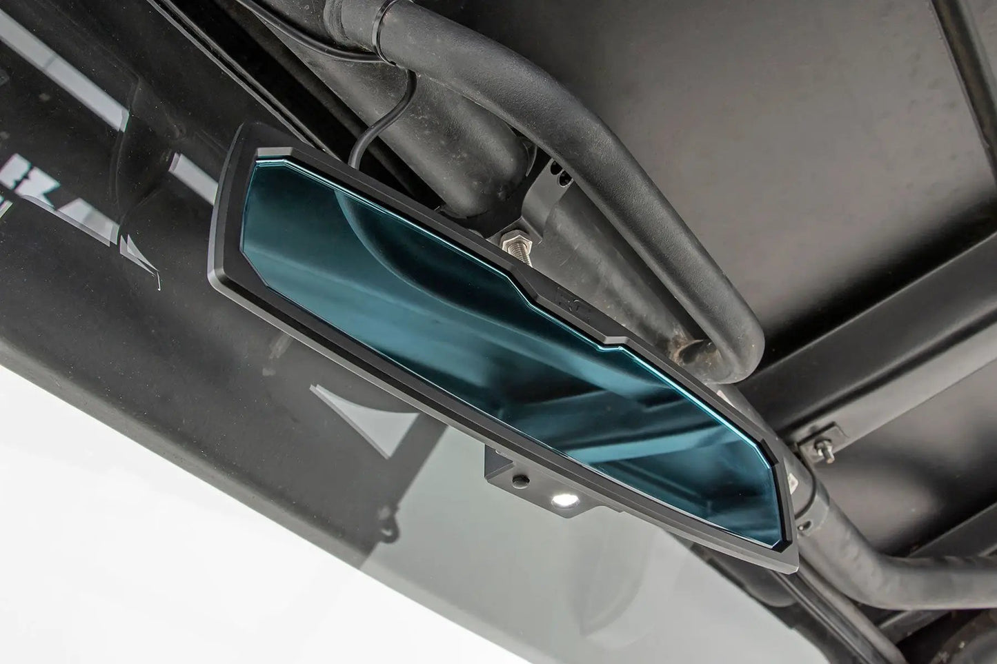 Rough Country UTV Aluminum Rear View Mirror | Dome Light| 12" | 1.75-2" Mount by Rough Country