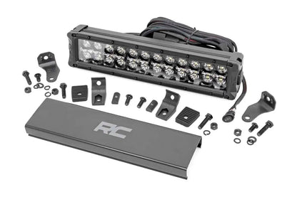 Rough Country 12 Inch Black Series LED Light Bar | Dual Row | White DRL by Rough Country