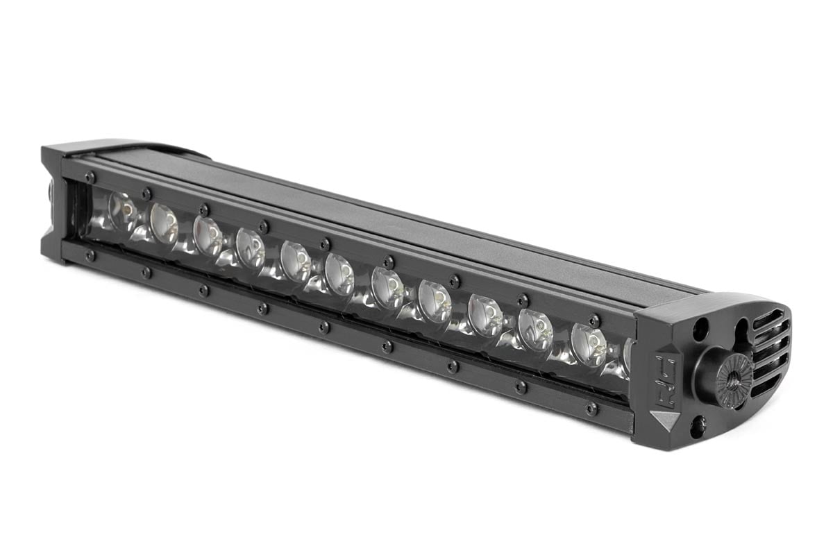 Rough Country 12 Inch Black Series LED Light Bar | Single Row | Amber DRL