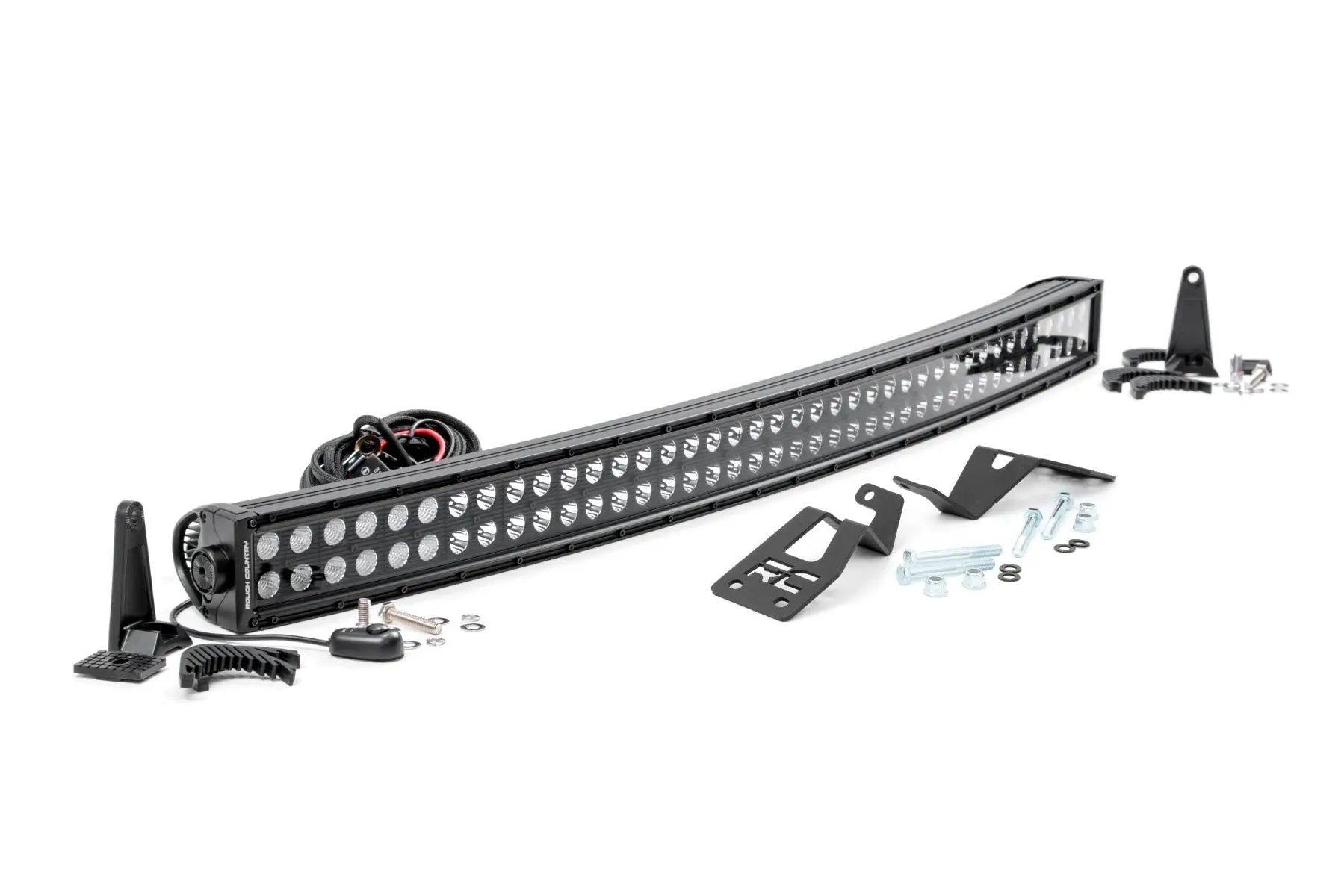 Rough Country LED Light Kit | Front Mount | 40" Black Dual Row | White DRL | Can-Am Commander Max 1000 by Rough Country
