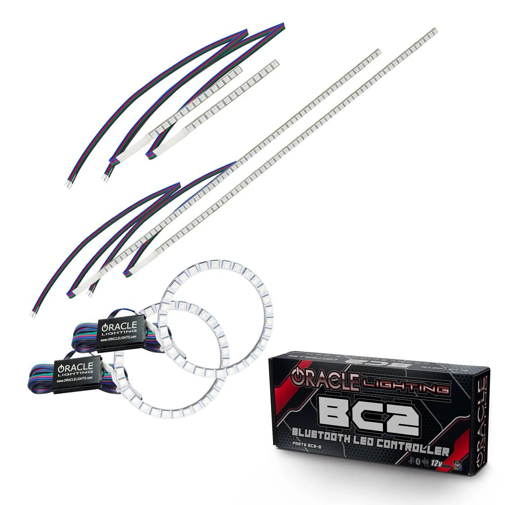Oracle Lighting This ColorSHIFT Halo Kit includes the BC2 Bluetooth controller. The controller comes with 6 outputs to link multiple lighting products. by Oracle Lighting