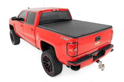 Rough Country Soft Tri-Fold Bed Cover | 5'9" Bed | Chevy/GMC 1500 (14-18 & Classic) by Rough Country
