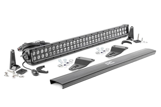 Rough Country LED Light Kit | Bumper Mount | 30" Black Dual Row | Toyota 4Runner (14-20)