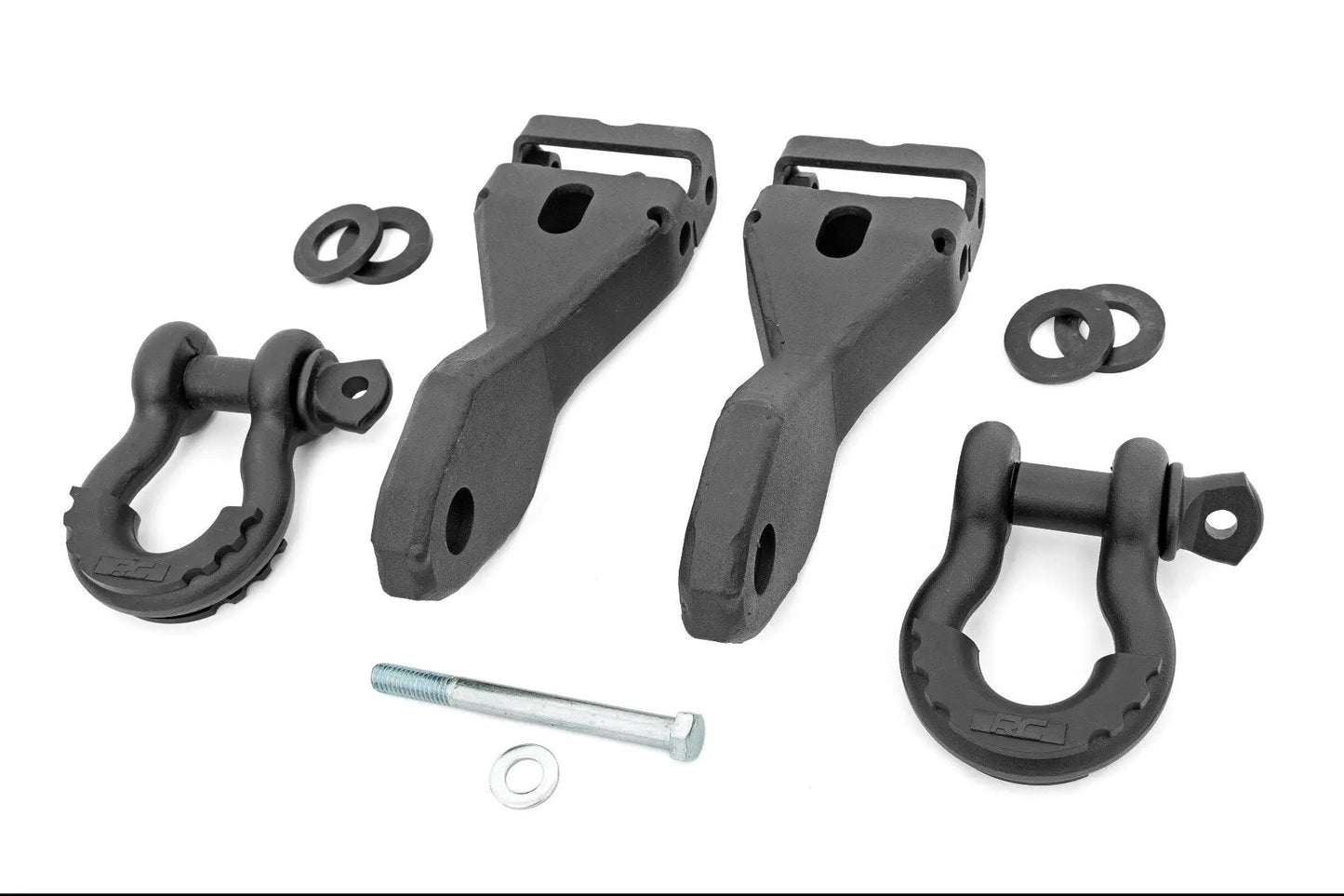 Rough Country Tow Hook Brackets | D-Ring Combo | Chevy Silverado 1500 2WD/4WD (2014-2018 & Classic) by Rough Country