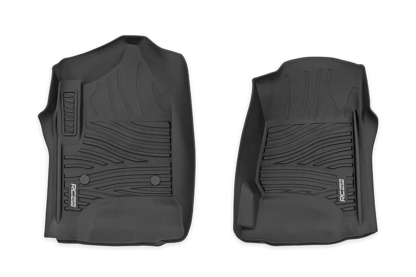 Rough Country Flex-Fit Floor Mats | Front | Chevy/GMC 1500/2500HD/3500HD (14-19 & Classic) by Rough Country