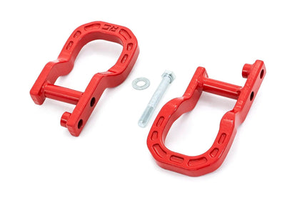 Rough Country Tow Hooks | Forged | Red | Chevy Silverado 1500 2WD/4WD (2014-2018 & Classic) by Rough Country