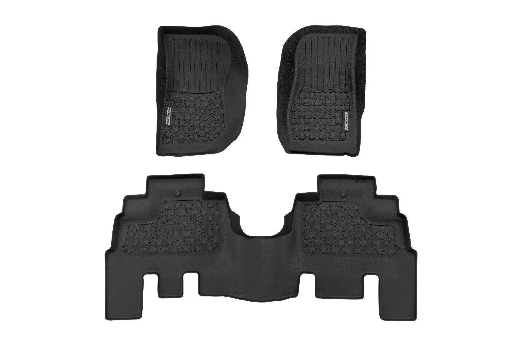 Rough Country Floor Mats | FR & RR | 4 Door | Jeep Wrangler Unlimited 4WD (2014-2018) by Rough Country