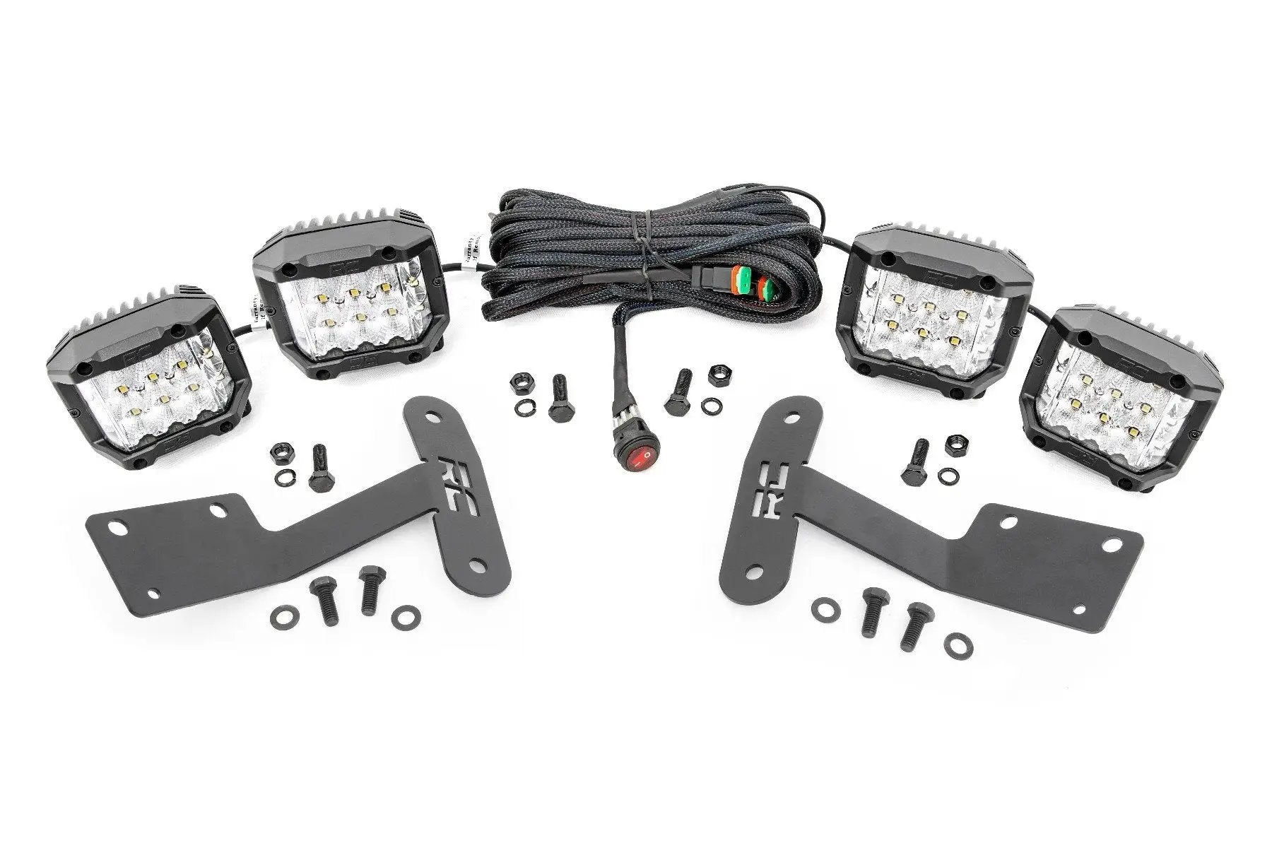 Rough Country LED Light Kit | Ditch Mount | 3" OSRAM | Wide | Toyota Tundra 2WD/4WD (14-21) by Rough Country