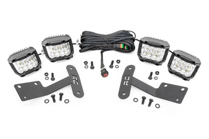 Rough Country LED Light Kit | Ditch Mount | 3" OSRAM | Wide | Toyota Tundra 2WD/4WD (14-21) by Rough Country