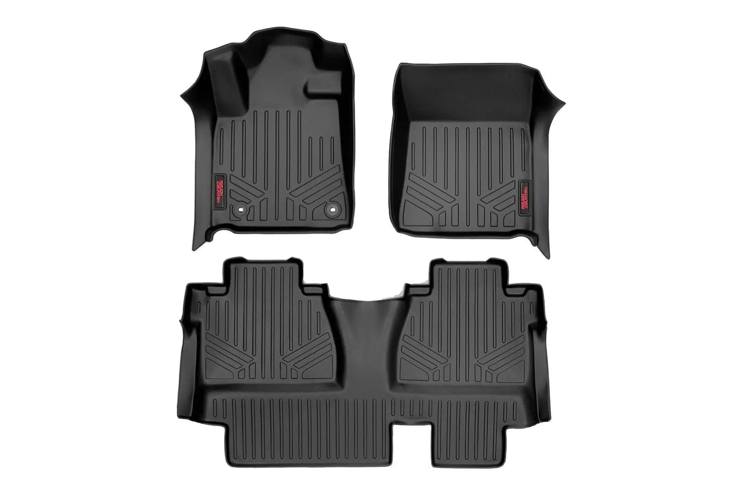 Rough Country Floor Mats | FR & RR | Double Cab | Toyota Tundra 2WD/4WD (2014-2021) by Rough Country
