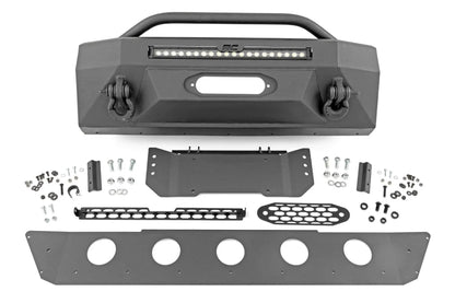 Rough Country Front Bumper | Hybrid | 20" Blk LED | Amber | Toyota 4Runner 2WD/4WD (14-24) by Rough Country