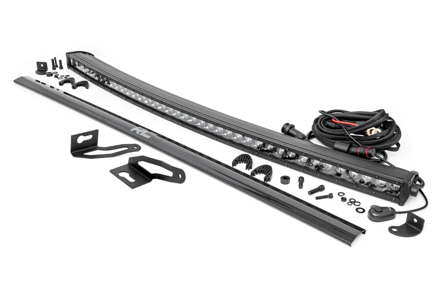 Rough Country LED Light Kit | Roof Mount | 40" Black Single Row | Jeep Cherokee KL (14-23) by Rough Country