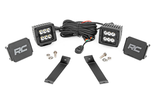 Kit de luces LED | Montaje en zanja | Par negro de 2" | Punto | Jeep Cherokee KL (14-21)