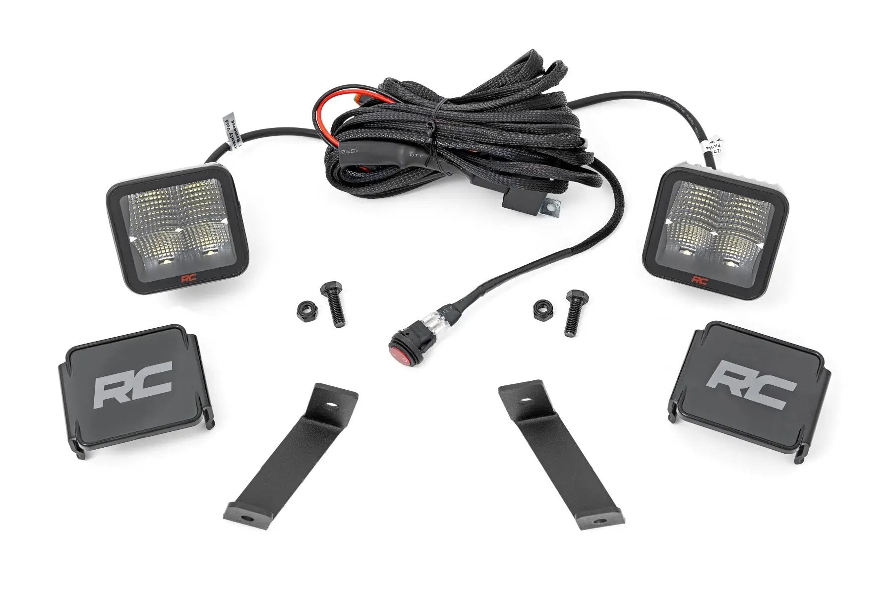 Rough Country LED Light Kit | Ditch Mount | 2" Spectrum Pair | Spot | Jeep Cherokee KL (14-21) by Rough Country