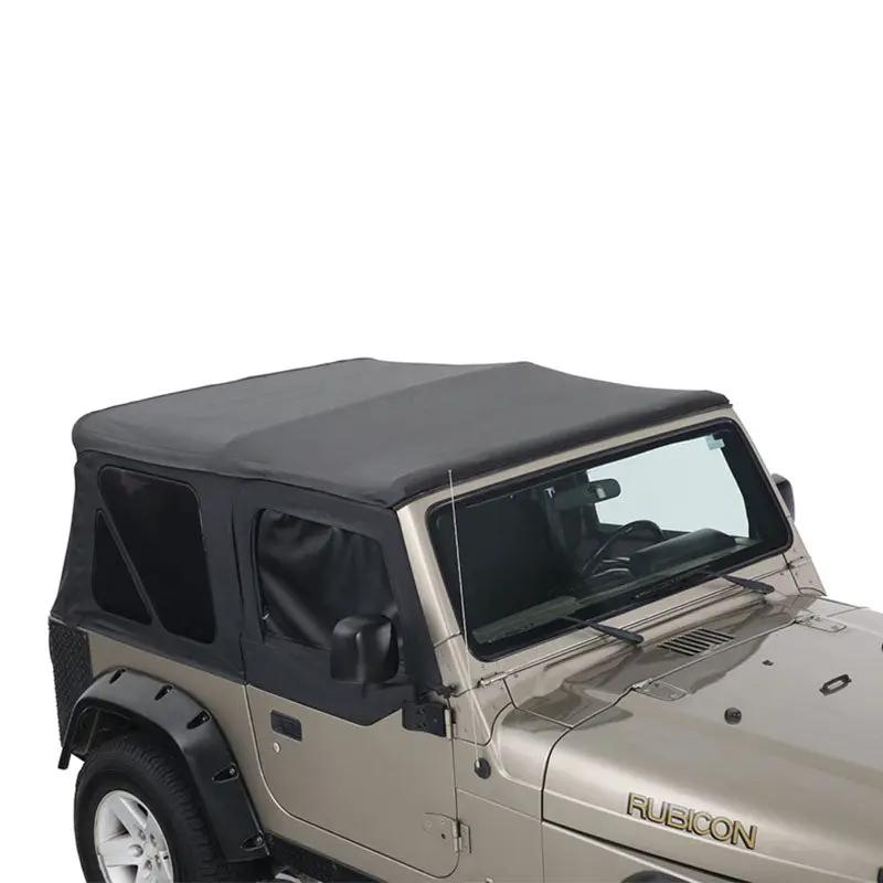 King 4WD Replacement Soft Top Without Upper Doors - Black Diamond - TJ by King 4WD