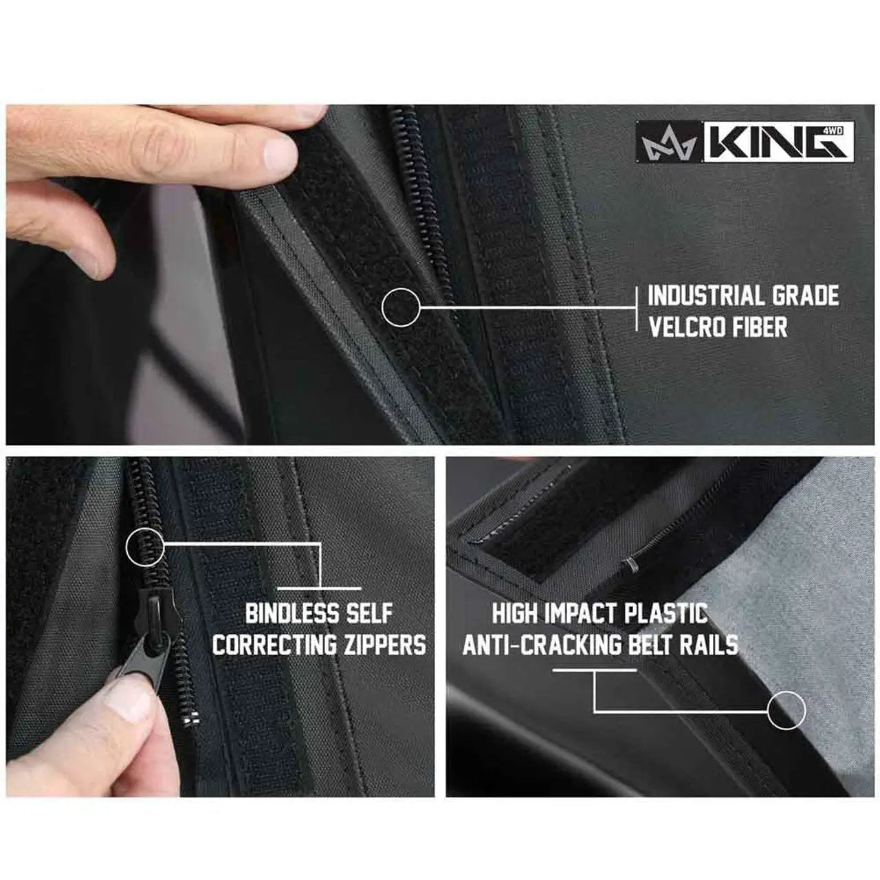 King 4WD Replacement Soft Top - Black Diamond - YJ by King 4WD