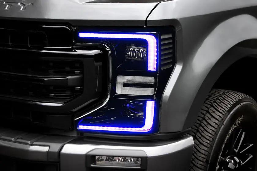Oracle Lighting 2020-2022 Ford F-250/350 Super Duty ORACLE Dynamic ColorSHIFT(tm) Headlight DRL Upgrade Kit w/Switchback Turn Signals