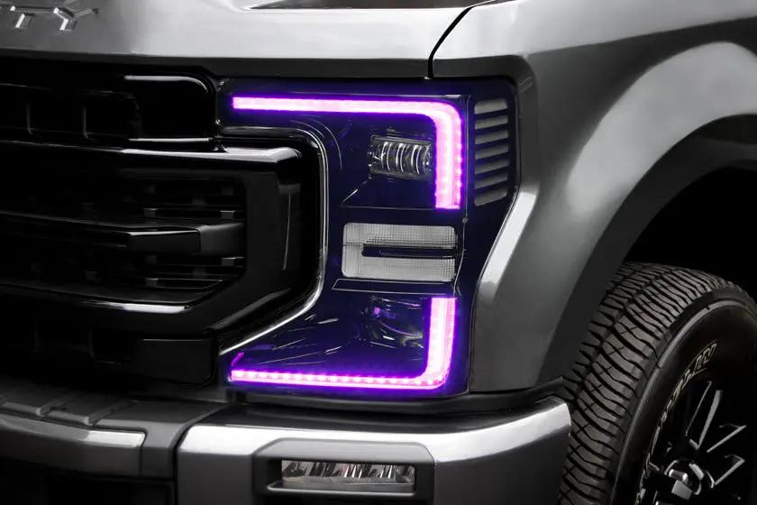 Oracle Lighting 2020-2022 Ford F-250/350 Super Duty ORACLE Dynamic ColorSHIFT(tm) Headlight DRL Upgrade Kit w/Switchback Turn Signals