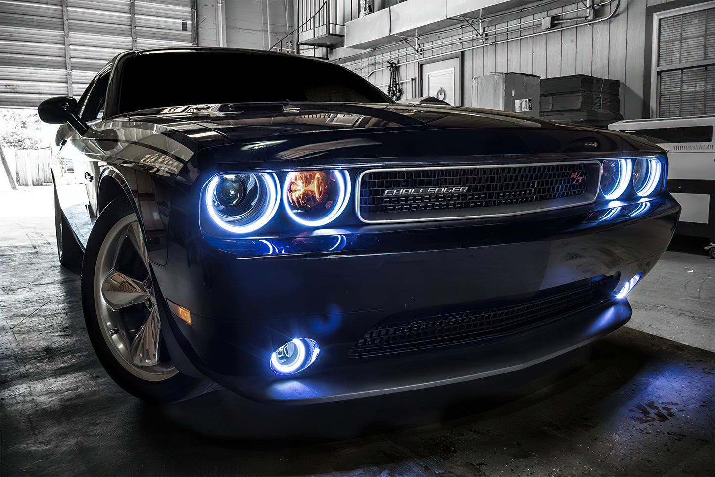 Oracle Lighting 2008-2014 Dodge Challenger Dynamic ColorSHIFT(tm) Surface Mount Headlight & Fog Light Halo Kit - COMBO by Oracle Lighting