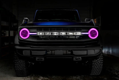 Oracle Lighting 2021-2022 Ford Bronco ColorSHIFT(tm) Headlight Halo Kit w/DRL Bar - Base Headlights by Oracle Lighting