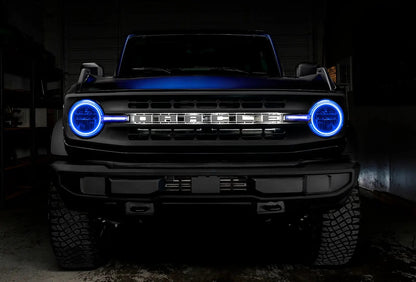 Oracle Lighting 2021-2022 Ford Bronco ColorSHIFT(tm) Headlight Halo Kit w/DRL Bar - Base Headlights by Oracle Lighting
