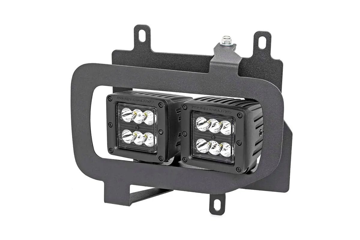 Rough Country LED Light Kit | Fog Mount | Dual 2" Black Pairs | Flood | Ford F-150 (15-17) by Rough Country