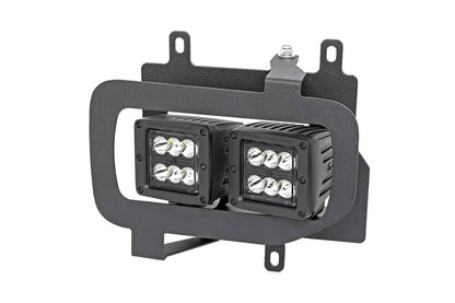 Rough Country LED Light Kit | Fog Mount | Dual 2" Black Pairs | Flood | Ford F-150 (15-17) by Rough Country