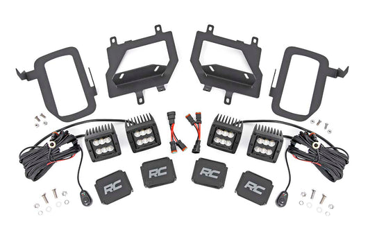 Kit de luces LED | Montaje en antiniebla | Pares dobles de 2" negros | Concentrado/Expandido | Ford F-150 (15-17)