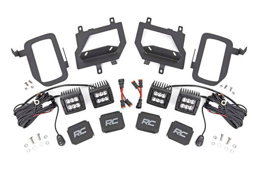 Kit de luces LED | Montaje en antiniebla | Pares dobles negros de 2" | Foco | Ford F-150 (15-17)