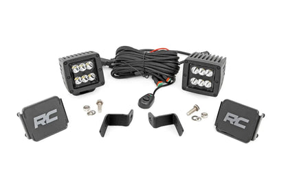 Rough Country LED Light Kit | Ditch Mount | 2" Black Pair | Spot | Ford F-150 (15-25)/F-150 Lightning (22-25) by Rough Country