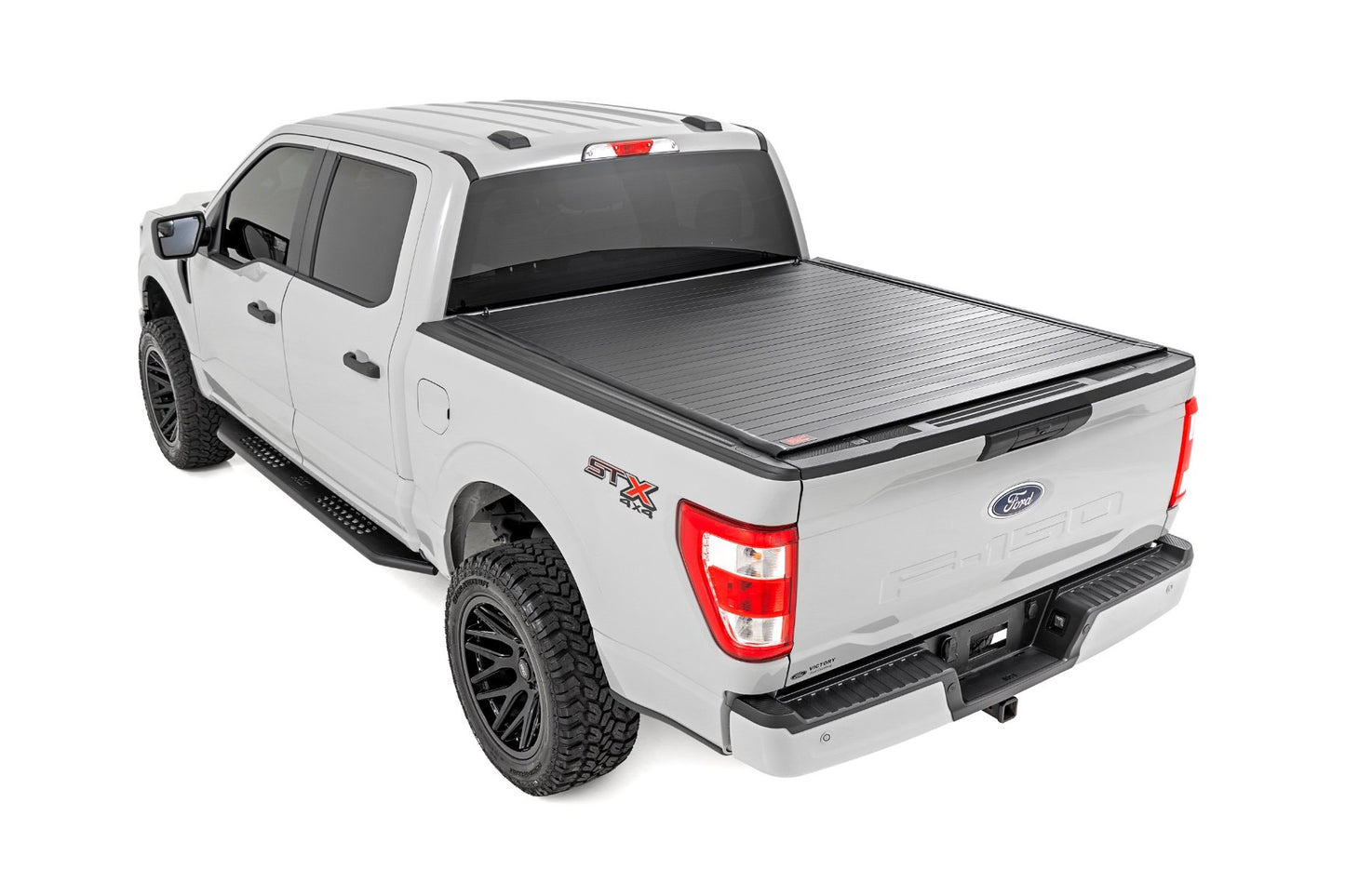 Rough Country Hard Roll Up Bed Cover | 5'7" Bed | Ford F-150 (15-25)/F-150 Lightning (22-25)
