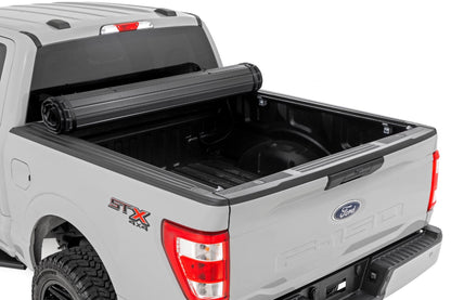 Rough Country Hard Roll Up Bed Cover | 5'7" Bed | Ford F-150 (15-25)/F-150 Lightning (22-25)