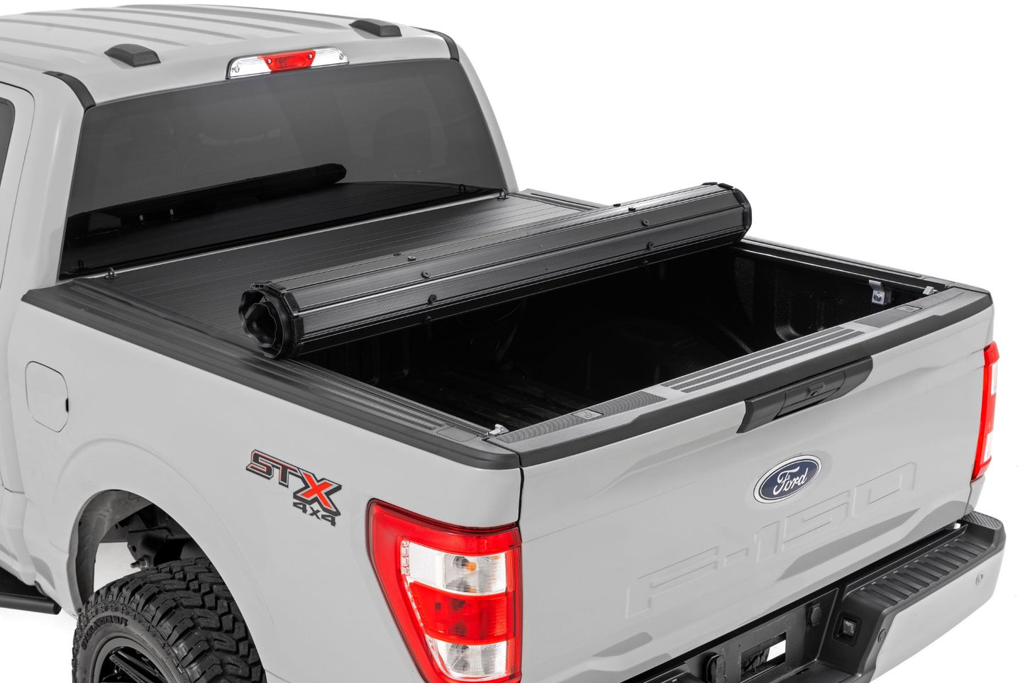 Rough Country Hard Roll Up Bed Cover | 5'7" Bed | Ford F-150 (15-25)/F-150 Lightning (22-25)