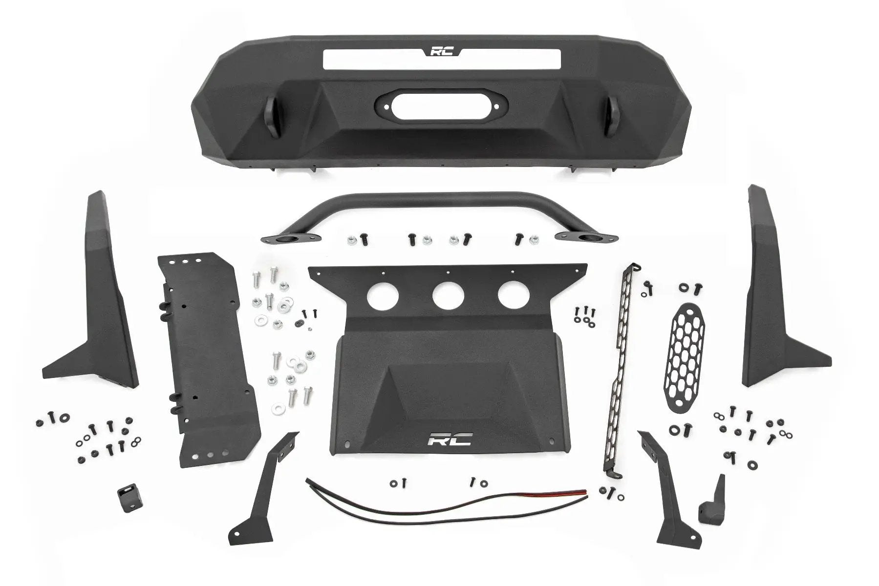 Rough Country Front Bumper | High Clearance | 12000-Lb Pro Series Winch | Synthetic Rope Toyota Tacoma 4WD (16-23) by Rough Country