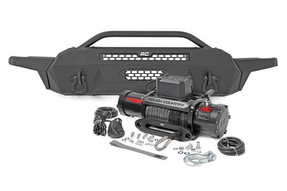 Defensa delantera | Alto despeje | Cabrestante Serie Pro de 12000 lb | Cable sintético Toyota Tacoma 4WD (16-23)