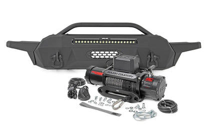 Rough Country Front Bumper | Hybrid | 20" Blk White DRL LED | Toyota Tacoma 2WD/4WD (16-23) by Rough Country