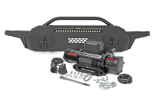 Rough Country Front Bumper | Hybrid | 20" Blk White DRL LED | Toyota Tacoma 2WD/4WD (16-23)