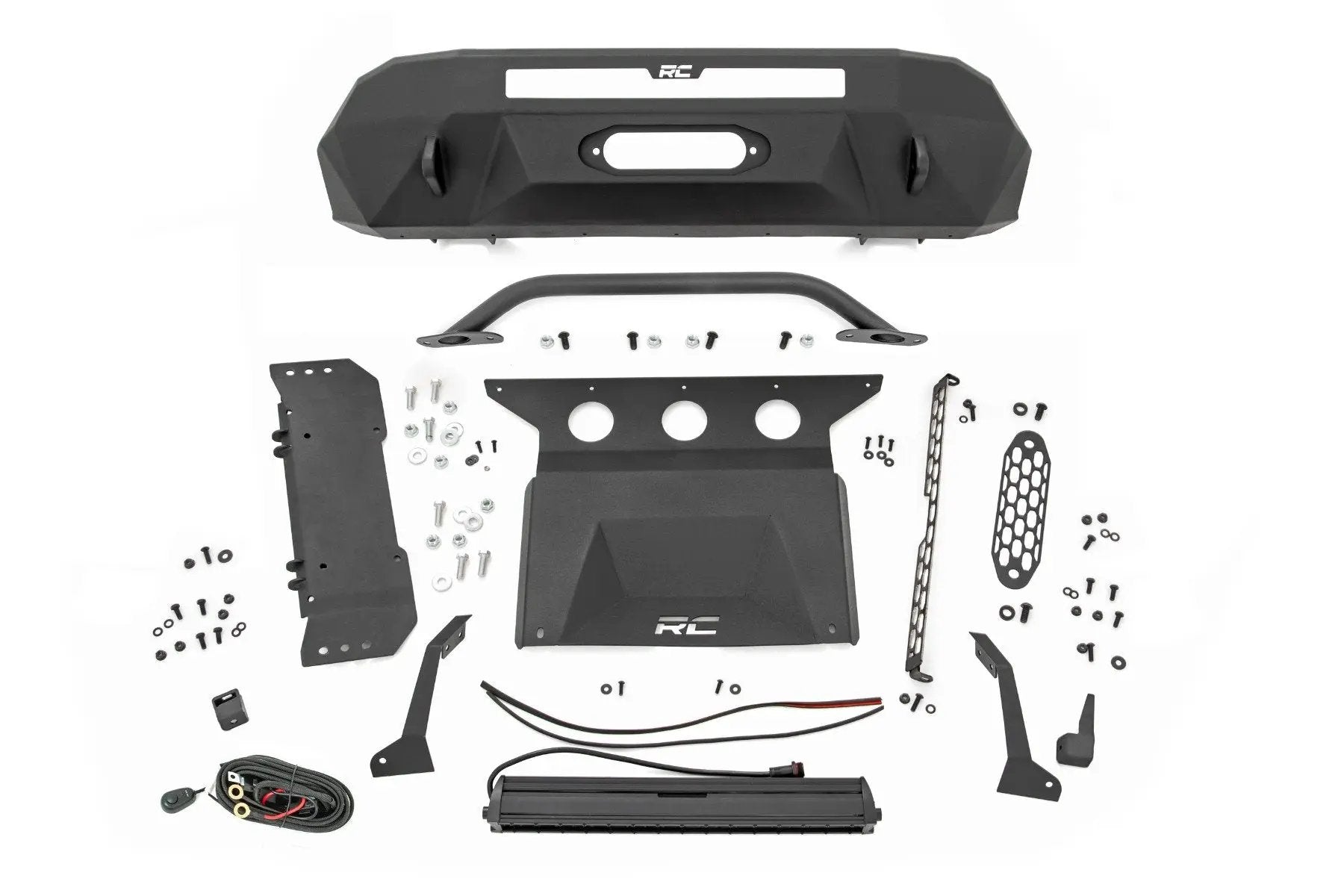 Rough Country Front Bumper | Hybrid | 20" Blk LED | Toyota Tacoma 2WD/4WD (2016-2023) by Rough Country