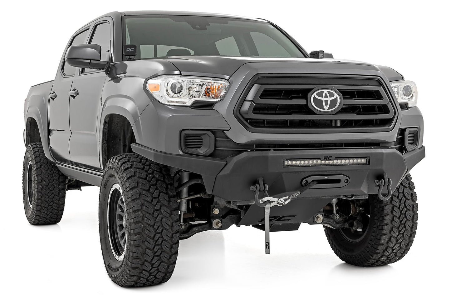 Rough Country Front Bumper |High Clearance | Hybrid | 20" Blk LED | Toyota Tacoma (16-23)