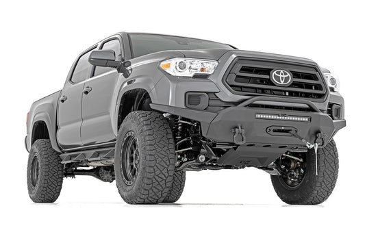 Rough Country Front Bumper | Hybrid | 20" Blk White DRL LED | Toyota Tacoma 2WD/4WD (16-23)