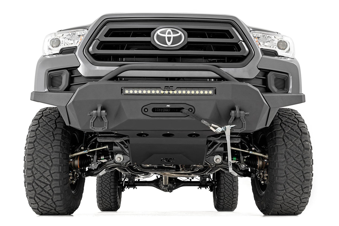 Передний бампер | Высокий клиренс | Гибридный | 20" Черный DRL LED | Toyota Tacoma (16-23)