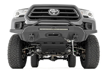 Rough Country Front Bumper | Hybrid | 20" Blk White DRL LED | Toyota Tacoma 2WD/4WD (16-23) by Rough Country