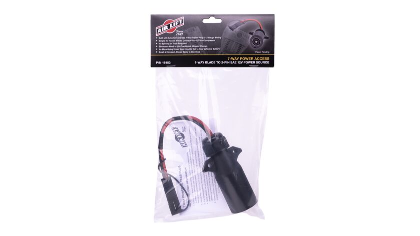Air Lift Upgrade or convert your current air compressor with Air Lift’s 7-Way Adaptor. This upgrade allows you to retrofit the adapter into its own compressor using the SAE connector on the adapter.