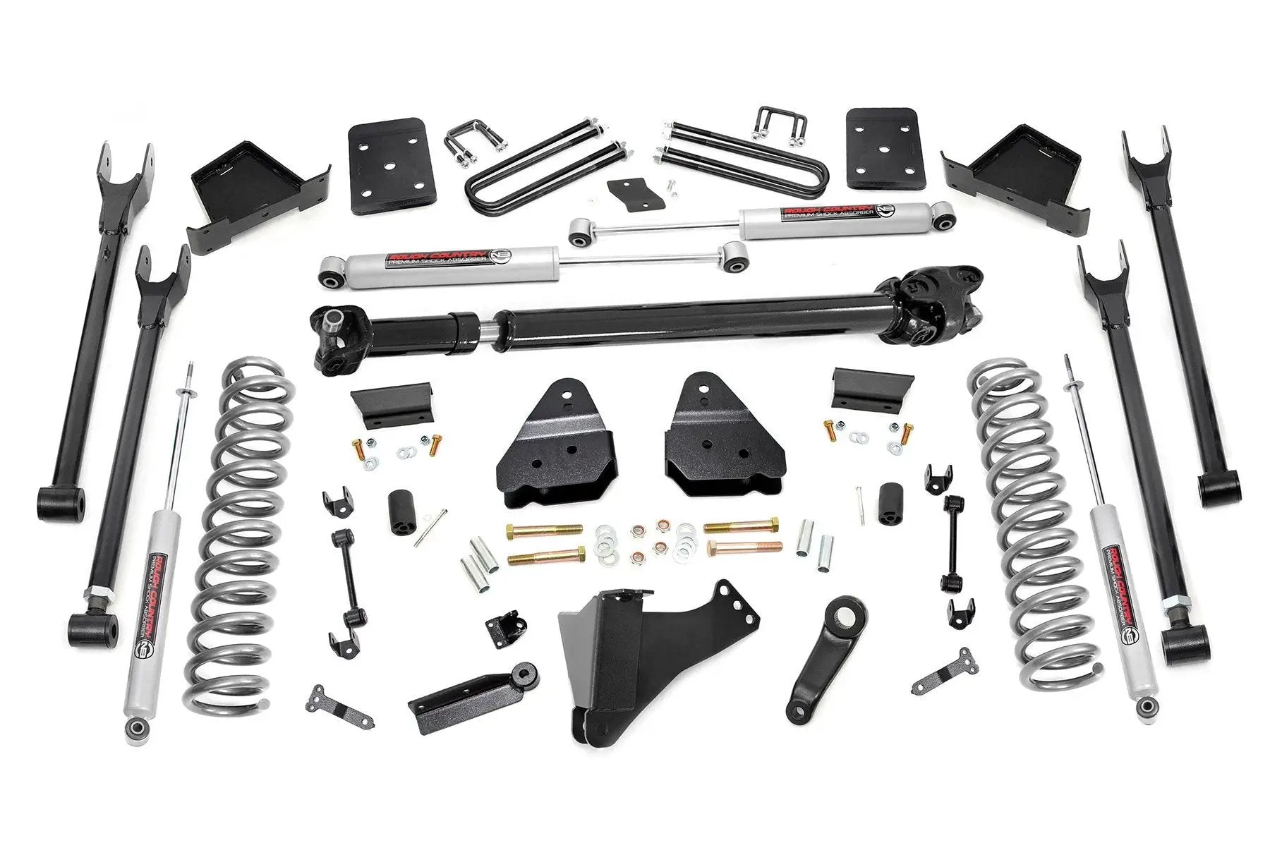 Rough Country 6 Inch Lift Kit | 4-Link | No OVLD | D/S | Ford F-250/F-350 Super Duty (17-22) by Rough Country