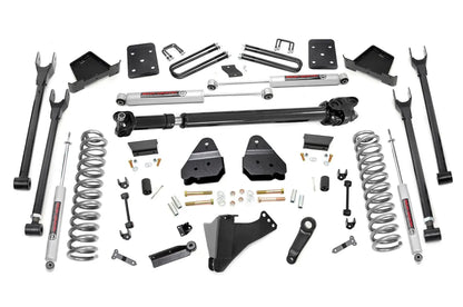 Rough Country 6 Inch Lift Kit | 4-Link | No OVLD | D/S | Ford F-250/F-350 Super Duty (17-22) by Rough Country