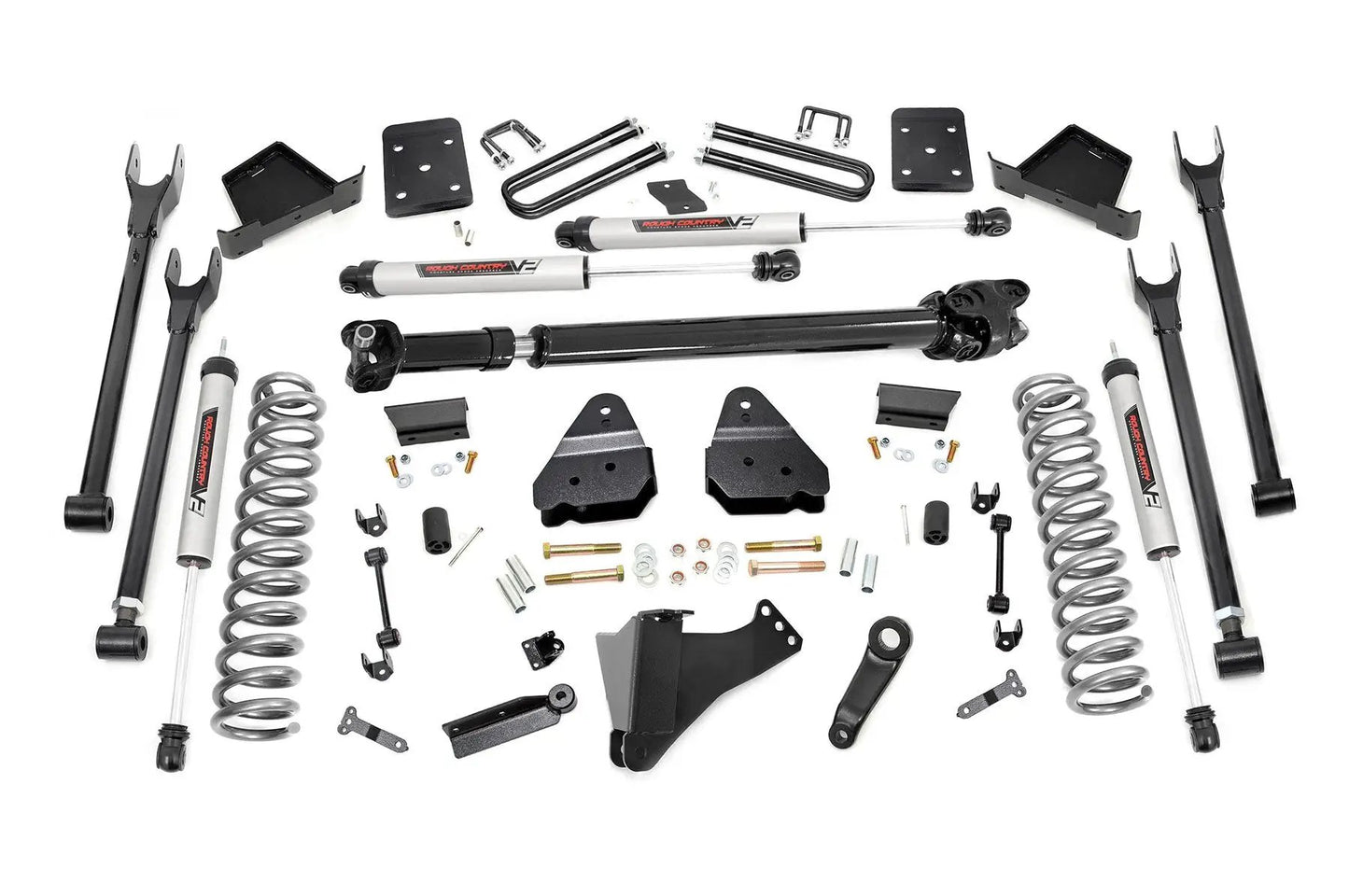 Rough Country 6 Inch Lift Kit | 4-Link | OVLD | D/S | V2 | Ford F-250/F-350 Super Duty (17-22) by Rough Country