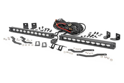 Kit de luces LED | Montaje en parrilla | Par de 10" Slimline negras | Ford F-150 (18-20)
