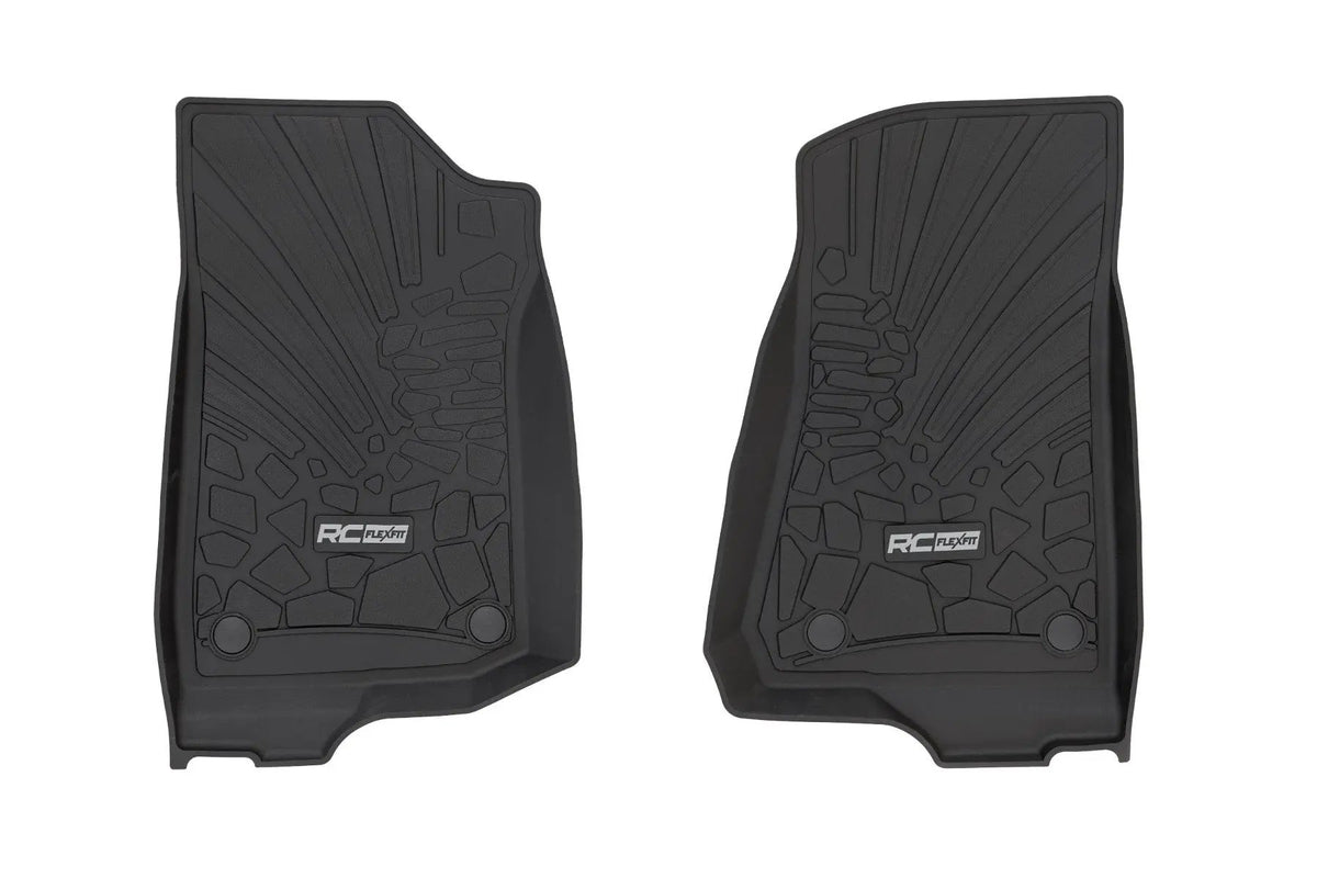 Rough Country Flex Fit Floor Mats | FR | 2 Door | Jeep Wrangler JL 4WD (2018-2026) by Rough Country