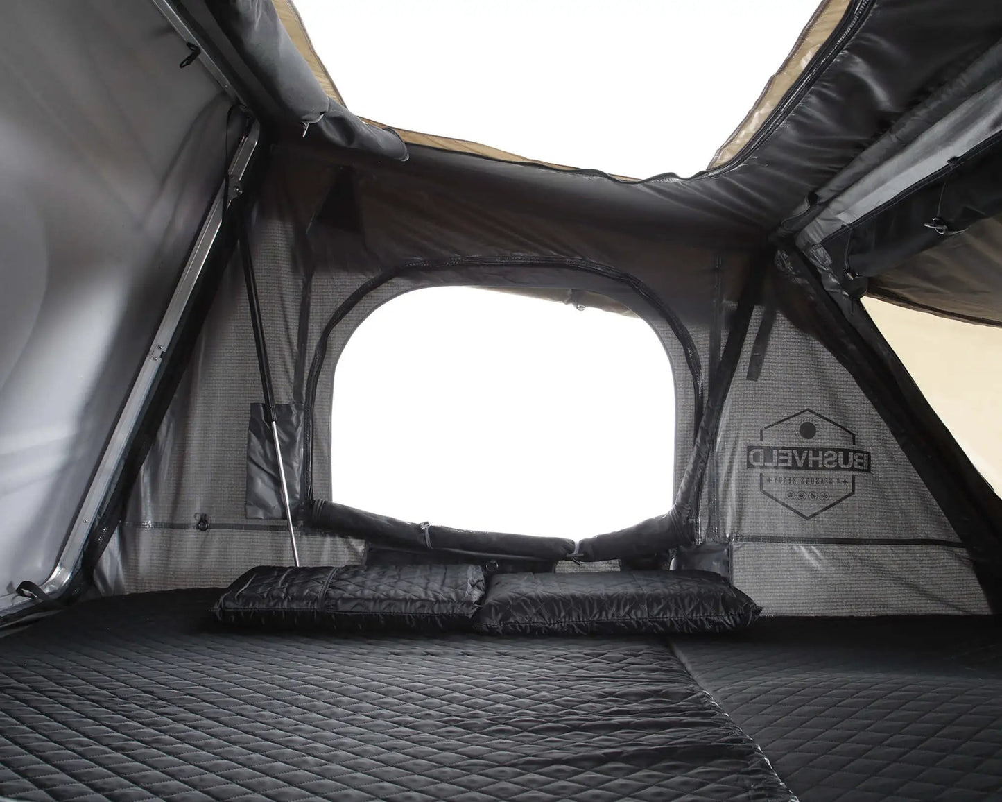 OVS HD Bushveld 4 - Cantilever Hard Shell Roof Top Tent4 Person, Grey Body & Green Rainfly by OVS