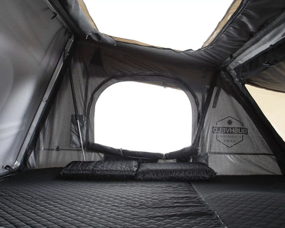 OVS HD Bushveld 4 - Cantilever Hard Shell Roof Top Tent4 Person, Grey Body & Green Rainfly by OVS
